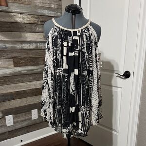 Kaktus Monochrome Abstract Dress
